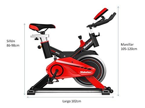 Maketec Bicicleta Spinning Volante de inercia de 24 Kilos