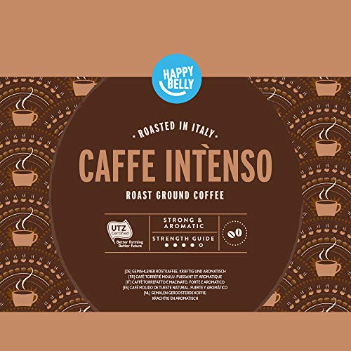 Marca Amazon - Happy Belly Café molido "Caffè Intenso" (4 x 250g)