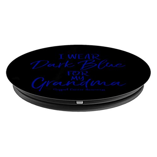 Matching Colon Cancer Gifts I Wear Dark Blue for My Grandma PopSockets Agarre y Soporte para Teléfonos y Tabletas