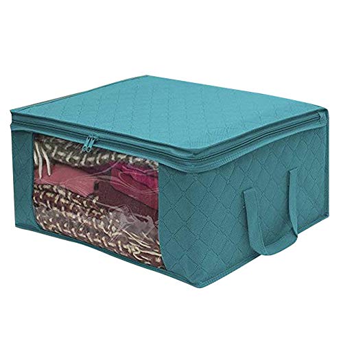 Matedepreso 3pcs Large Clothes Storage Bags Foldable Underbed Storage Bags Clothing Storage Bags Storage Containers with Clear Windows Suitable for Blankets, Bedding, Clothes, Quilts, Pillows