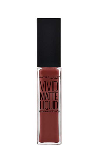 Maybelline Color Sensational Vivid Matte Liquid - 37 Coffee Buzz - Lipstick barra de labios Marrón Mate - Barras de labios (Marrón, Coffee Buzz, #643431, Mate, Líquido, 17 mm)