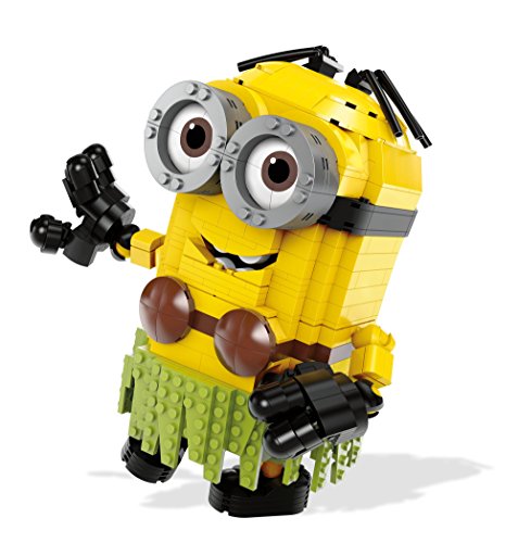 Mega Bloks- Luau Dave Build-A-Minion Despicable Me Minions Puppy Love Hawaiano, Multicolor (Mattel FDX85)