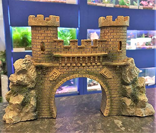 Mezzaluna Gifts - Adorno para acuario, diseño de puente del castillo con torretas