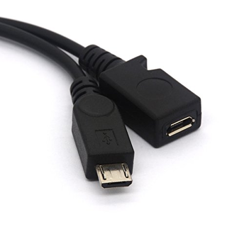 Micro USB Splitter Cable Cable de potencia OTG Power Enhancer USB 2.0 Una hembra a Micro USB Macho y Micro 5 Pin hembra adaptador Host Charging Converter