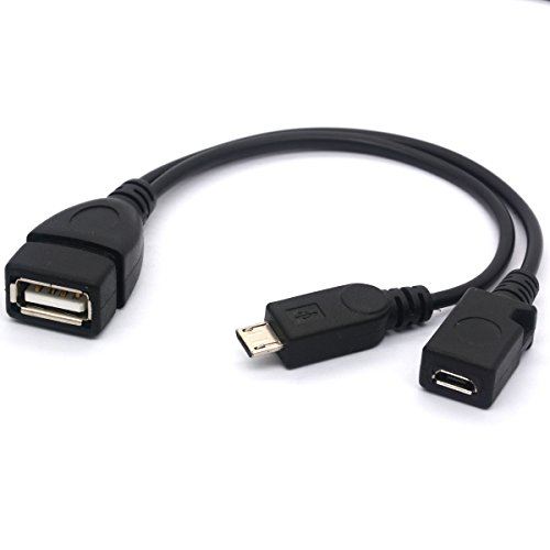 Micro USB Splitter Cable Cable de potencia OTG Power Enhancer USB 2.0 Una hembra a Micro USB Macho y Micro 5 Pin hembra adaptador Host Charging Converter