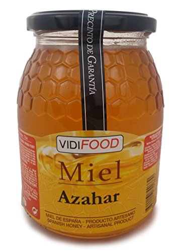 Miel de Azahar - 1kg - Producida en España - Alta Calidad, tradicional & 100% pura - Aroma Floral Intenso y Sabor Fuerte y Dulce - Amplia variedad de Deliciosos Sabores