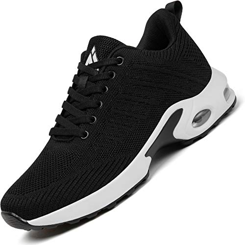 Mishansha Air Zapatillas de Running Mujer Respirable Zapatos de Deportes Femenino Ligeros Calzado Casual Caminar Sneakers Negro A, Gr.40 EU