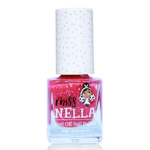 Miss Nella SUGAR HUGS- Esmalte especial para uñas con brillos para niños, fórmula despegable, a base de agua y sin olor