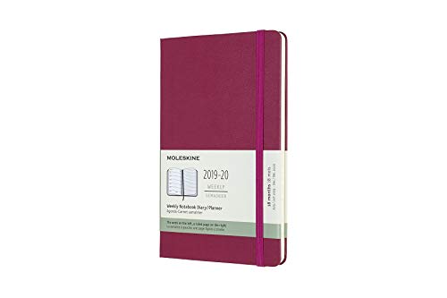 Moleskine 2019-20 Weekly - Agenda Cuaderno Semanal de 18 Meses 2019/2020, Rosa, Tamaño Grande 13 x 21 cm, 208 Páginas (AGENDAS 18 MOIS)