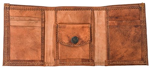 Monedero Gusti Leder nature Arjen Cartera de Cuero para Monedas Tarjetas Dinero Unisex Marrón A144