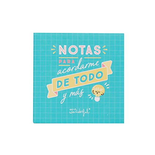 Mr. Wonderful Bloc de notas y notas adhesivas para acordarme de todo y más