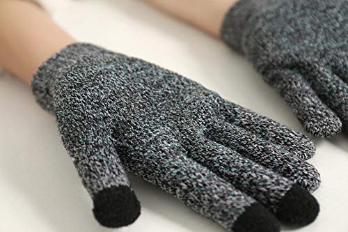 NIDAYEDE_Nuevos guantes antideslizantes con pantalla táctil Guantes de pantalla táctil de invierno de moda cálidos regalos promocionales@Gris_Talla única