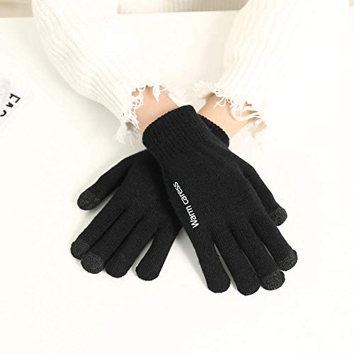 NIDAYEDE_Nuevos guantes antideslizantes con pantalla táctil Guantes de pantalla táctil de invierno de moda cálidos regalos promocionales@Gris_Talla única