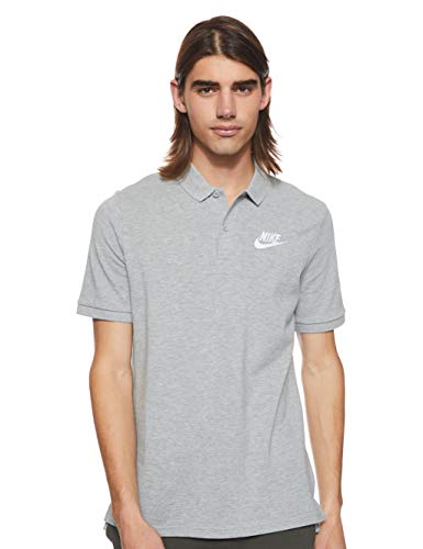 NIKE M NSW CE Polo Matchup Pq Camiseta, Hombre, dk Grey Heather/White