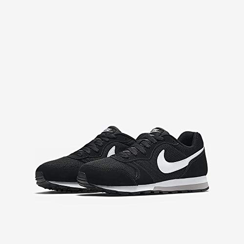 Nike MD Runner 2 (GS), Zapatillas de Running Unisex Adulto, Negro (Black/Wolf Grey/White), 38 EU