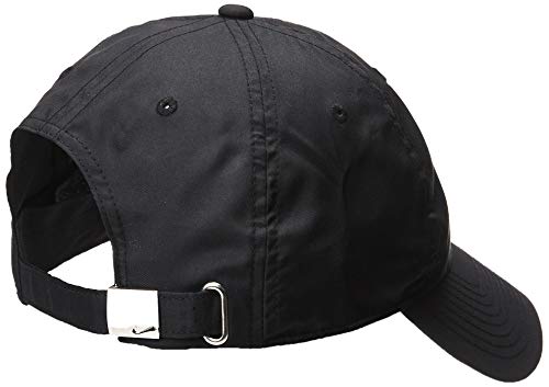 Nike U Nk H86 Cap Metal Swoosh Hat, Unisex Adulto, Negro (Black/Metallic Silver), Talla única