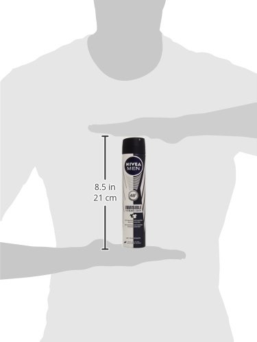 NIVEA MEN Black & White Invisible Original Spray (1 x 200 ml), desodorante antimanchas de cuidado masculino, desodorante invisible para proteger la piel y la ropa