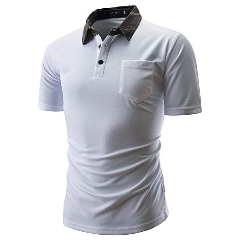 NOBRAND Summer - Manga corta para hombre Blanco blanco L