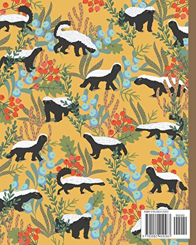 Notebook: Honey Badgers in Forest - Lined Notebook, Diary, Track, Log & Journal - Cute Gift Idea for Kids, Teens, Men, Women (8"x10" 120 Pages)