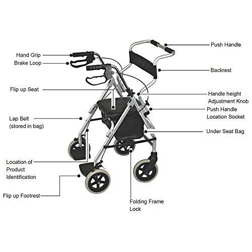 NRS Healthcare M58203 - Silla-andador 2 en 1