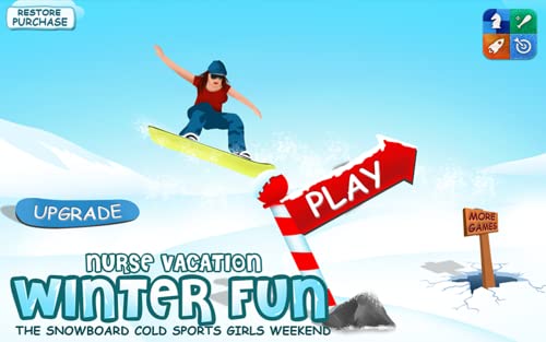Nurse Vacation Winter Fun : la tabla de snowboard frío chicas deportivas de fin de semana