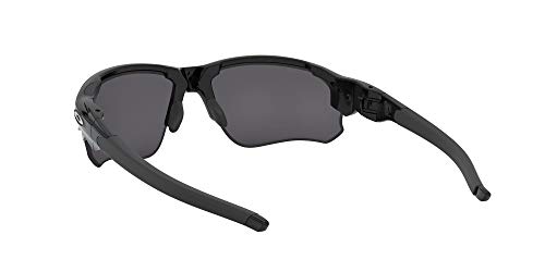 Oakley Men's Flak Draft (a) Non-Polarized Iridium Rectangular Sunglasses, Polished Black, 70 mm