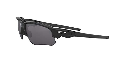 Oakley Men's Flak Draft (a) Non-Polarized Iridium Rectangular Sunglasses, Polished Black, 70 mm