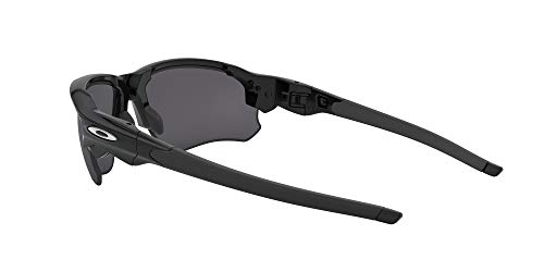 Oakley Men's Flak Draft (a) Non-Polarized Iridium Rectangular Sunglasses, Polished Black, 70 mm