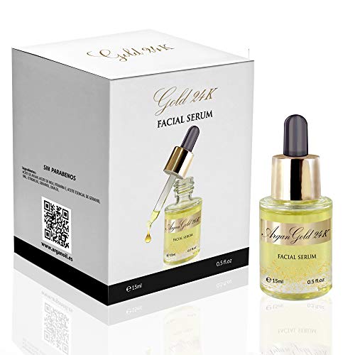 OCEAN D’ARGÁN - Serum Facial 24K. La mejor solución para hidratar y reducir líneas de expresión, arrugas y acné. Aceite de Argán, Sacha Inchi y Geranio de Egipto, Fabricado en España.