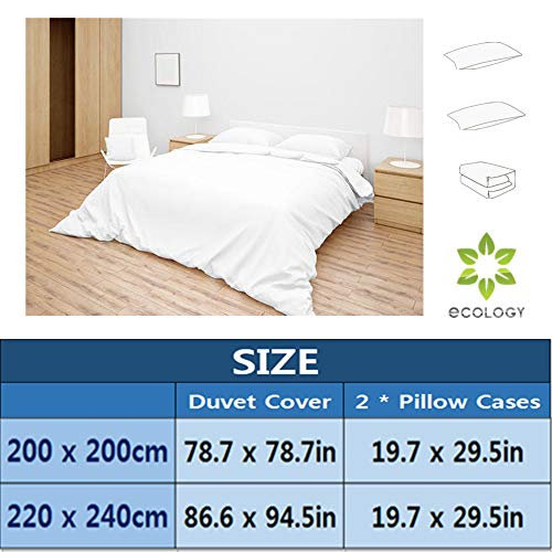 Odot Juego de Ropa de Cama con Funda de Edredón Nórdico de 3 Piezas, Anti-ácaro Defensa Alérgico, Microfibra Poliéster Funda de Almohada, 3D Coconut Grove Beach (240 * 220cm,Luna de mar)