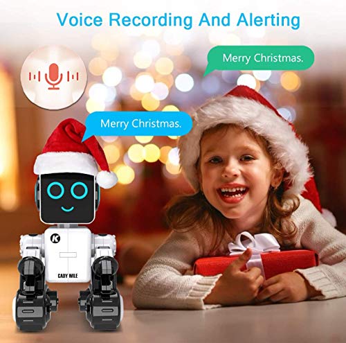 Ok K! okk Robot Inteligente, Juguetes Educativos Stem Robotics para Niños Cantar, Bailar, Hucha Incorporada, Control Táctil, Grabadora, Kit de Robot RC Recargable Regalo para Niños Niñas (Blanco)