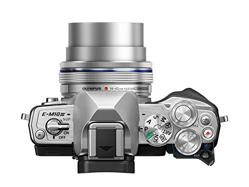 Olympus OM-D E-M10 Mark III Kit, Cámara de Sistema Micro Cuatro Tercios (16 MP, Estabilizador de Imagen de 5 Ejes, Visor Electrónico) + Objetivo M.Zuiko 14-42mm EZ, plata