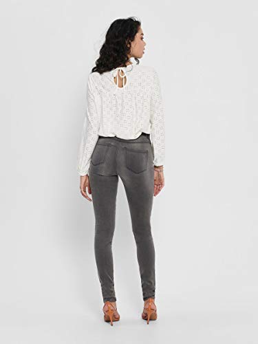 Only Onlroyal High SK Dnm Jeans Bj312 Noos Vaqueros Skinny, Gris (Dark Grey Denim Dark Grey Denim), W30/L34 para Mujer