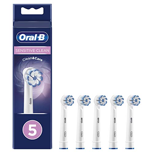 Oral-B Sensitive Clean - Cabezales de repuesto para cepillo de dientes eléctrico, paquete de 5 unidades