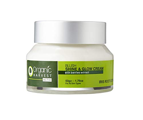 Organic Harvest Ayurveda hierbas Extracto de raíz de iris Rango Blush-Shine y Glow Crema Todo tipo de piel (50 gramos)