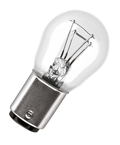 OSRAM ULTRA LIFE P21/5W, lámpara de señalización halógena, luz de freno, luz adicional trasera, 7528ULT-02B, automóvil de 12 V, ampolla doble (2 unidades)