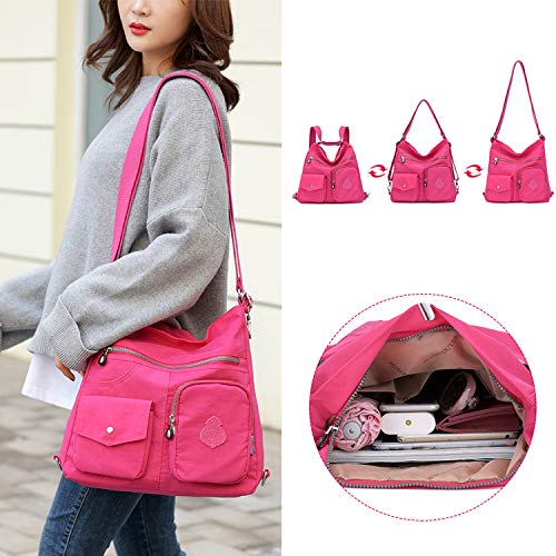 Outreo Mujer Bolsos de Moda Impermeable Mochilas Bolsas de Viaje Bolso Bandolera Sport Messenger Bag Bolsos Baratos Mano para Tablet Escolares Nylon