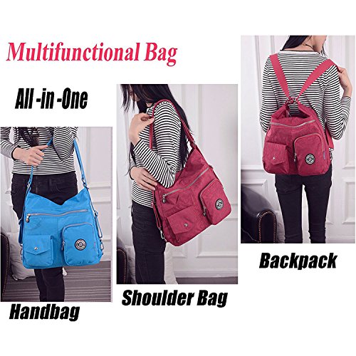 Outreo Mujer Bolsos de Moda Impermeable Mochilas Bolsas de Viaje Bolso Bandolera Sport Messenger Bag Bolsos Baratos Mano para Tablet Escolares Nylon