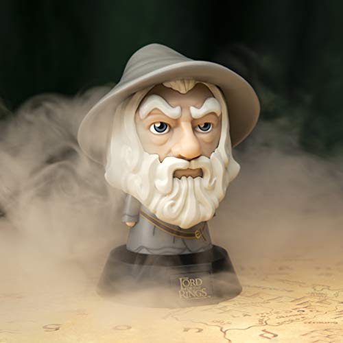 Paladone Lord of Rings Gandalf 3D Icon Light BDP | Producto Oficial de J. R. Tolkien's The Hobbit | Idea de Regalo único | Luz Nocturna Brillante o lámpara de Escritorio | Funciona con 2 Pilas AAA