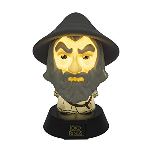 Paladone Lord of Rings Gandalf 3D Icon Light BDP | Producto Oficial de J. R. Tolkien's The Hobbit | Idea de Regalo único | Luz Nocturna Brillante o lámpara de Escritorio | Funciona con 2 Pilas AAA