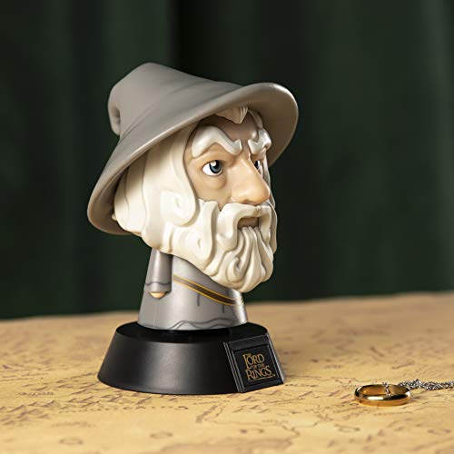 Paladone Lord of Rings Gandalf 3D Icon Light BDP | Producto Oficial de J. R. Tolkien's The Hobbit | Idea de Regalo único | Luz Nocturna Brillante o lámpara de Escritorio | Funciona con 2 Pilas AAA