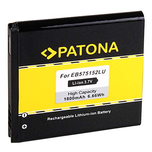 PATONA Batería EB-575152LU Para Samsung Omnia 735 B7350 Omnia Pro 4 Samsung i8250 I589 I897 I9000 i9000 Galaxy S I9001 i9001 Galaxy S Plus i9003 i9003 Galaxy SL i9010 Giorgio Armani Galaxy S i919