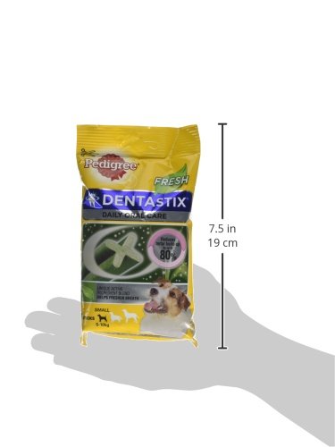 PEDIGREE Dentastix Fresh Premios para Perros Pequeños de Higiene Oral contra el Mal Aliento - Paquete de 10 x 110 gr - Total: 1100 gr