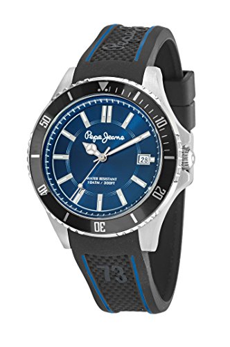 Pepe Jeans Carrie Reloj de Hombre de Cuarzo con Correa de Acero Inoxidable Color Blanco Esfera analógica Pantalla y Plateado R2353102506