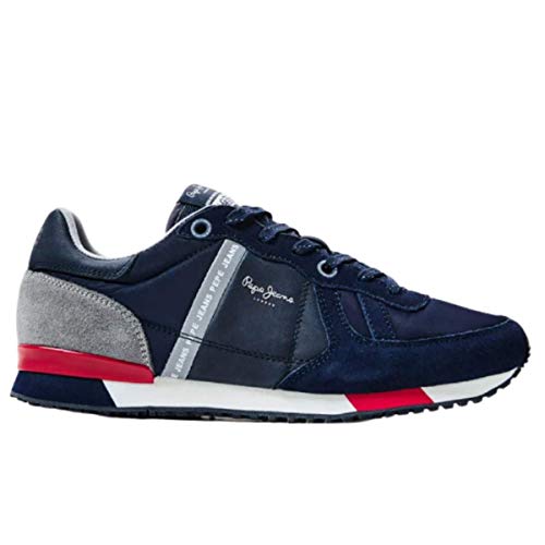 Pepe Jeans London Tinker Zero Second Zapatillas para Hombre , Azul ( 595NAVY ) , 42 EU