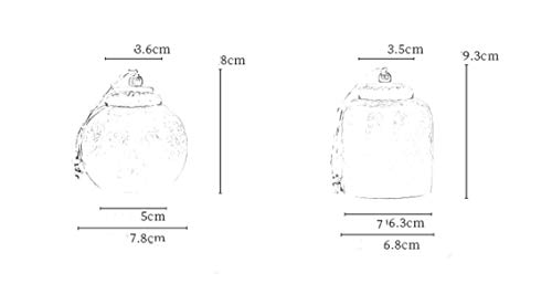 Pequeño Cambio de Horno de Lata de té Tianmu Esmalte de Almacenamiento Tanque de té latas secas de Frutas secas domésticas Caja de té portátil al Aire Libre Lata de té Kumquat (Rojo)