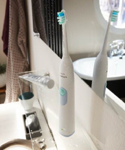 Philips Sonicare Serie 2 HX6231/01 - Cepillo de dientes electrico, 1 cabezal, cargador, Color Blanco