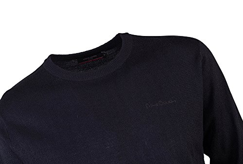 Pierre Cardin Jersei Esencial para Hombre de Punto con Cuello Redondo (Small, Navy)