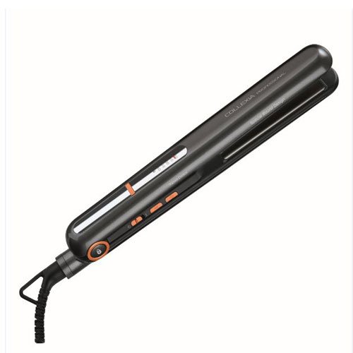 Plancha profesional para cabello liso o rizado con 5 niveles de temperatura MAX 230 °C con cable giratorio largo 1,8 m 100 – 240 V 50/60 Hz Collexia Color Negro