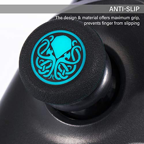 Playrealm FPS Thumbstick Grip Agarres para el Pulgar Extensor Y Impresión Caucho Silicona Apretón Cubrir 2 juegos para Xbox One (Chulhu Abyss Blue)